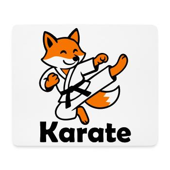 Karate Fuchs - Mousepad (Querformat) - Weiß - Vorne
