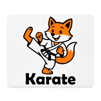 Karate Fuchs - Mousepad (Querformat) - Weiß - Vorne