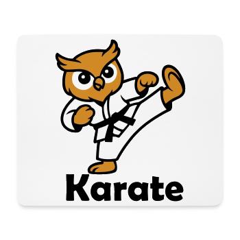 Hibou de karaté - Tapis de souris (format paysage) - blanc - Devant