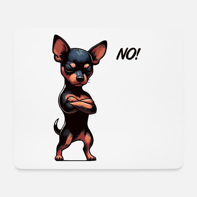 Pas de Pinscher miniature Pinscher Propriétaire de Pinscher - Tapis de souris (format paysage) - blanc