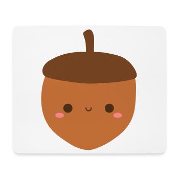 Kawaii Acorn Illustration for Apparel - Mouse Pad (horizontal) - white - Front