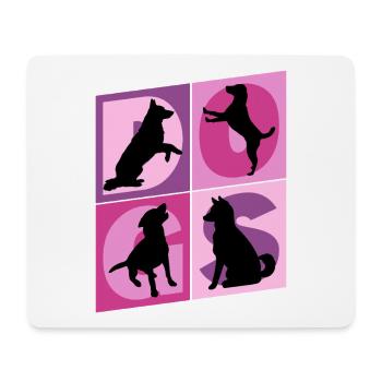 Dogs I Love Dogs Silhouettes Dog Mom Dog Dad - Mouse Pad (horizontal) - white - Front
