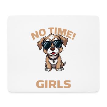 Dictons de chien Chien Pas de temps que j’ai pour aller à mes filles - Tapis de souris (format paysage) - blanc - Devant