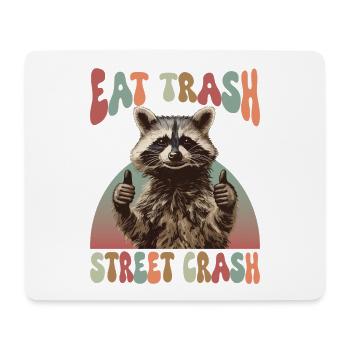 Waschbär Eat Trash Street Crash Meme - Mousepad (Querformat) - Weiß - Vorne