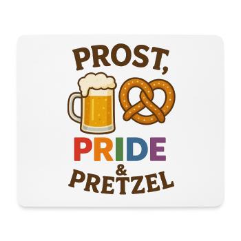 Prost, Pride et Bretzel - Tapis de souris (format paysage) - blanc - Devant