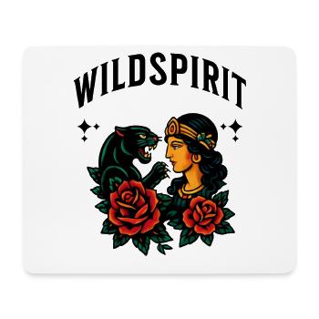 Evocative Feminine and Feline Tattoo - Mouse Pad (horizontal) - white - Front