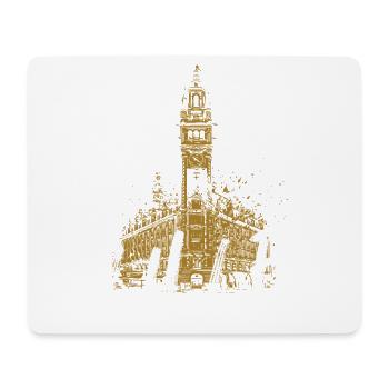 Tour du Vieux-Lille avec calligraphie - Tapis de souris (format paysage) - blanc - Devant