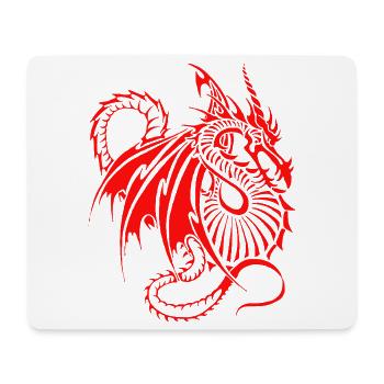 Drachen - Mousepad (Querformat) - Weiß - Vorne