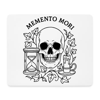 Memento Mori Skull Hourglass Transience - Mouse Pad (horizontal) - white - Front