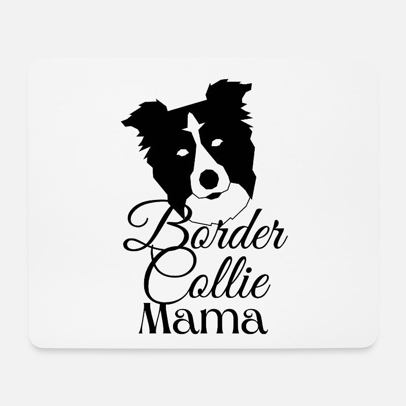 Border Collie Mama - Mousepad (Querformat) - Weiß