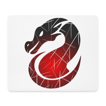 Red Dragon with Split Texture - Mouse Pad (horizontal) - white - Front