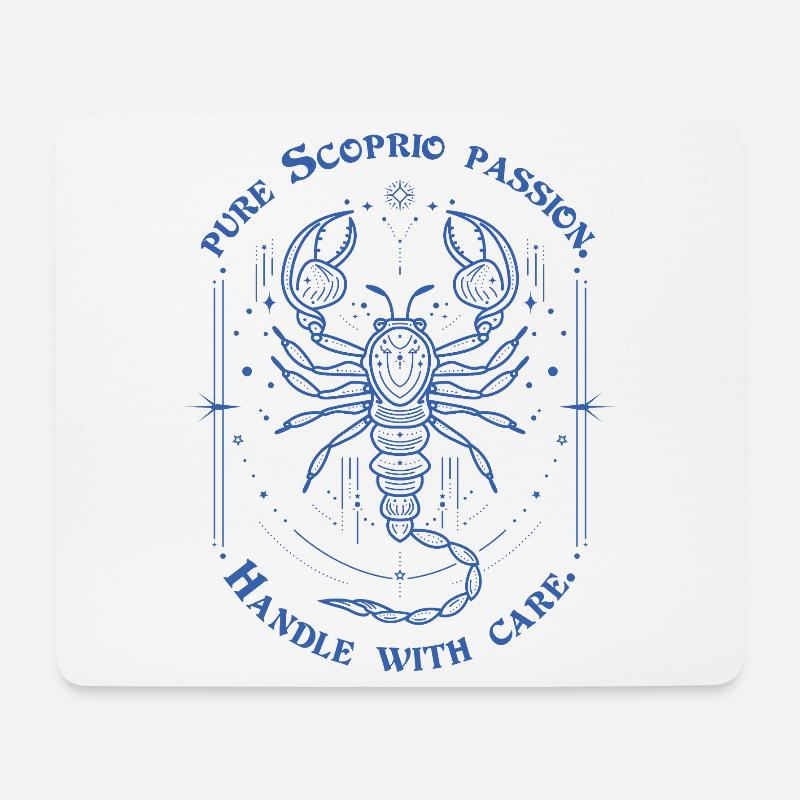 Skorpion Leidenschaft Sternzeichen Geschenk Astrologie Kunst - Mousepad (Querformat) - Weiß