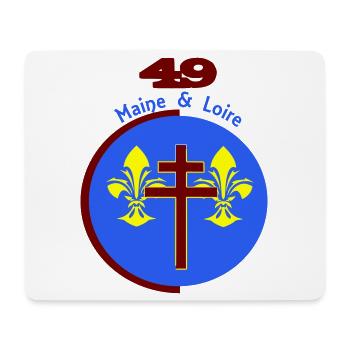 Maine et Loire 49 Logo neu interpretiert - Mousepad (Querformat) - Weiß - Vorne