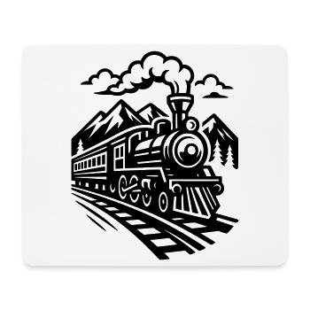 Locomotive - Tapis de souris (format paysage) - blanc - Devant