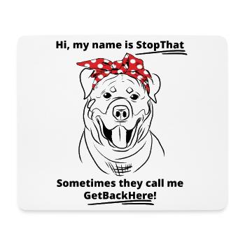 Lustige Rottweiler Skizze Linie Kunst Design Bandana - Mousepad (Querformat) - Weiß - Vorne