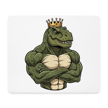 Fort Dino T-Rex King Dessin animé Fitness Jungle - Tapis de souris (format paysage) - blanc - Devant