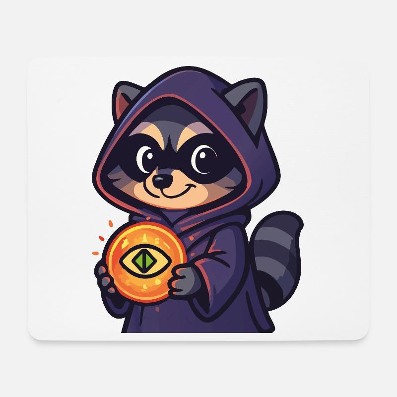 Wenn ein Racoon was findet - Mousepad (Querformat) - Weiß