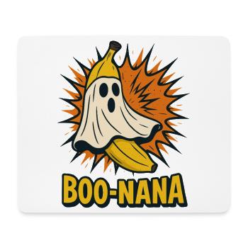 BOO-NANA – Lustiges Halloween Bananen-Geist Motiv - Mousepad (Querformat) - Weiß - Vorne