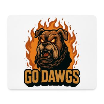 Go Dawgs Flames Bulldog - Mouse Pad (horizontal) - white - Front