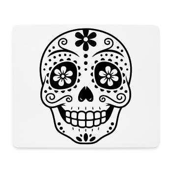 Sugar Skull | Día de los Muertos Design - Mouse Pad (horizontal) - white - Front