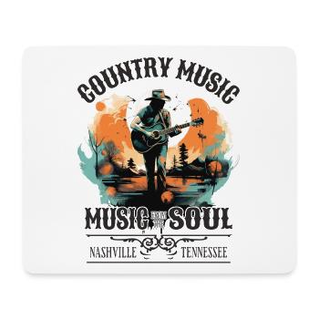 Country Musik Gitarre Gitarrist Sänger Vintage - Mousepad (Querformat) - Weiß - Vorne