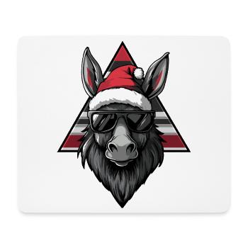 Donkey Santa with sunglasses - Mouse Pad (horizontal) - white - Front