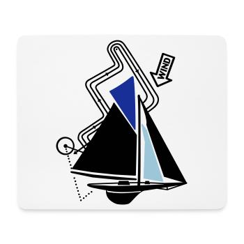 Parcours classique de régate de voilier Voilier Yacht - Tapis de souris (format paysage) - blanc - Devant