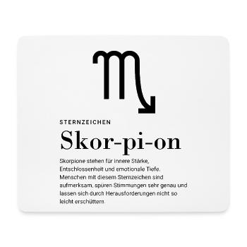 Sternzeichen Skorpion - Mousepad (Querformat) - Weiß - Vorne