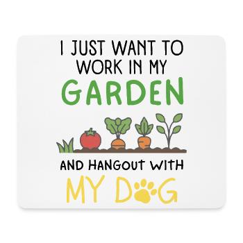 Gardening Dog Owner Mom Dad Pet Parents - Mouse Pad (horizontal) - white - Front
