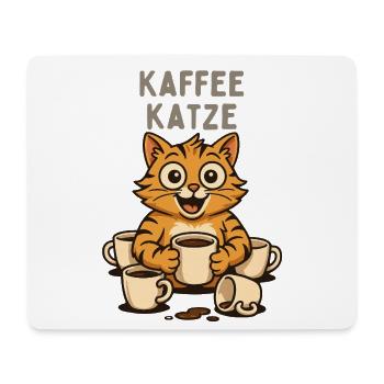 Kaffee Katze Cartoon Tasse Design - Mousepad (Querformat) - Weiß - Vorne