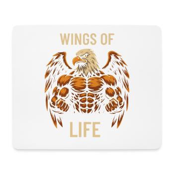 Wings of Life – Eagle Muscles - Mouse Pad (horizontal) - white - Front