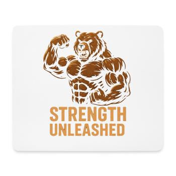 Stärke entfesselt Bär - Mousepad (Querformat) - Weiß - Vorne