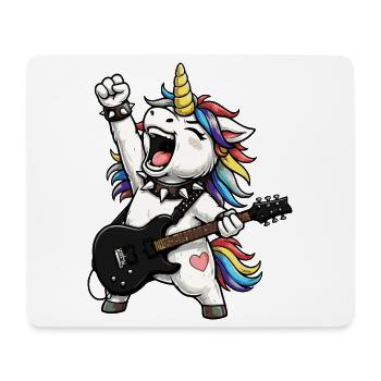 Rock Arc-en-ciel Licorne - Tapis de souris (format paysage) - blanc - Devant