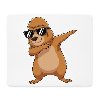 Cool Dabbing Bigfoot Sonnenbrille Cartoon-Kunst - Mousepad (Querformat) - Weiß - Vorne