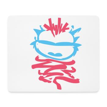 Kleine Monster: Punk-Affe mit Zwinkern - Mousepad (Querformat) - Weiß - Vorne