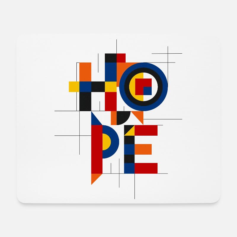 Hope Geometrische Schrift - Mousepad (Querformat) - Weiß