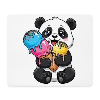 Süßer Panda Cartoon Eis Sommer Süßigkeit - Mousepad (Querformat) - Weiß - Vorne