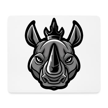 Couronne de tête de rhinocéros - Tapis de souris (format paysage) - blanc - Devant