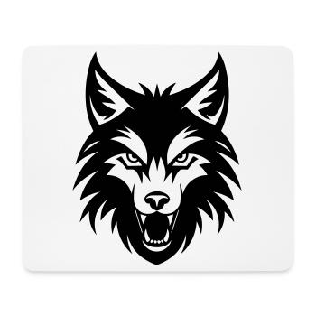 wolf - Mouse Pad (horizontal) - white - Front