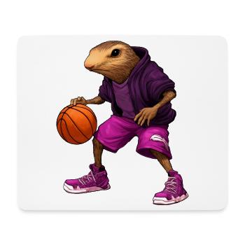 Basketball Maulwürfe - Mousepad (Querformat) - Weiß - Vorne