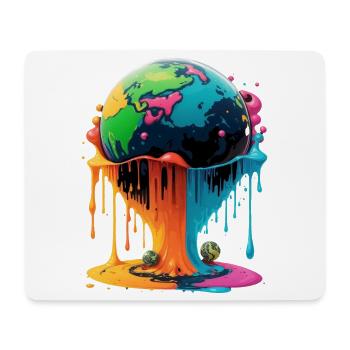 Globus - Erde - Weltkugel - Mousepad (Querformat) - Weiß - Vorne