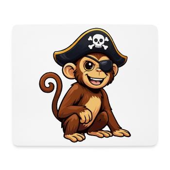 Pirate Singe - Tapis de souris (format paysage) - blanc - Devant