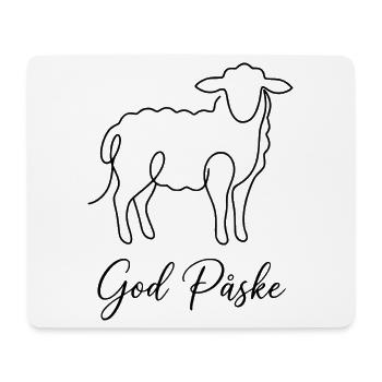 God Påske, Sweet Lamb Easter Shirt, Hoodie, Bag - Mouse Pad (horizontal) - white - Front