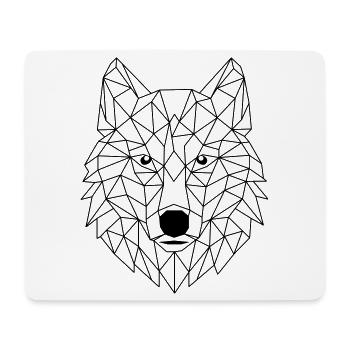 Polygone de loup - Tapis de souris (format paysage) - blanc - Devant