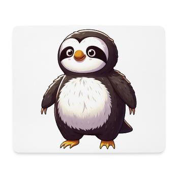 Lustiger Pinguin und Faultier Fabeltier Fantasie - Mousepad (Querformat) - Weiß - Vorne