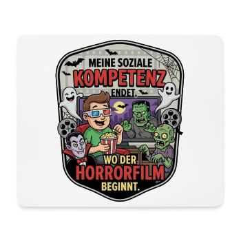 Horrorfilm Abend Komik Patch - Mousepad (Querformat) - Weiß - Vorne