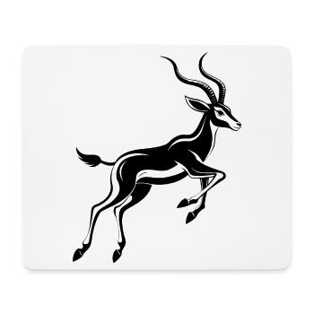 Impala africaine - Tapis de souris (format paysage) - blanc - Devant
