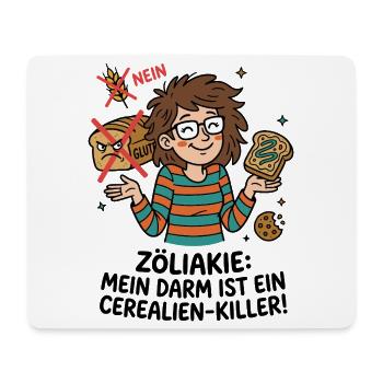 Glutenfrei Rebellin Cartoon - Mousepad (Querformat) - Weiß - Vorne