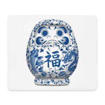 Daruma - Tapis de souris (format paysage) - blanc - Devant