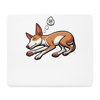 Hundemüde Podenco Podencos Podencoliebhaber  - Mousepad (Querformat) - Weiß - Vorne